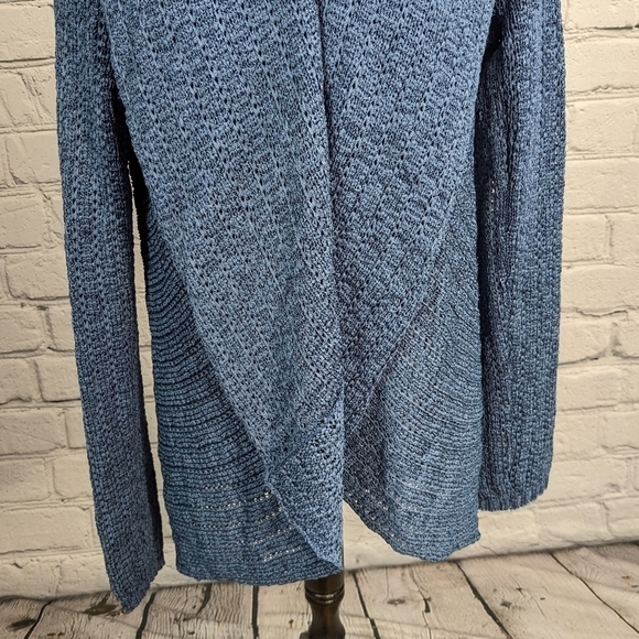 Vertical Design women's long sleeve stretch knit open front cardigan sz xl bb19 - Picture 5 of 9